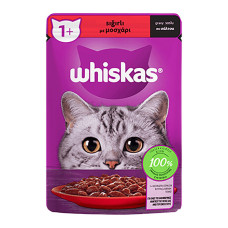 Whiskas Mama Yaş Pouch Sos İçinde Sığır Etli Yetişkin Kedi 85 Gr Whiskas Mama Yaş Pouch Sos İçinde Sığır Etli Yetişkin Kedi 85 Gr