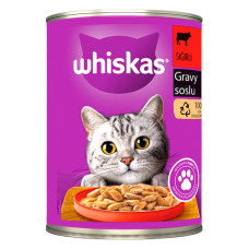 Whiskas Gravy Soslu Sığırlı Yetişkin Kedi Konservesi 400 Gr Whiskas Gravy Soslu Sığırlı Yetişkin Kedi Konservesi 400 Gr
