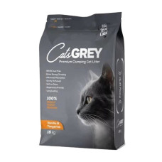 Sandy Cats Grey Vanilya Ve Mandalina Kokulu İnce Taneli Bentonit Kedi Kumu 16 kg
